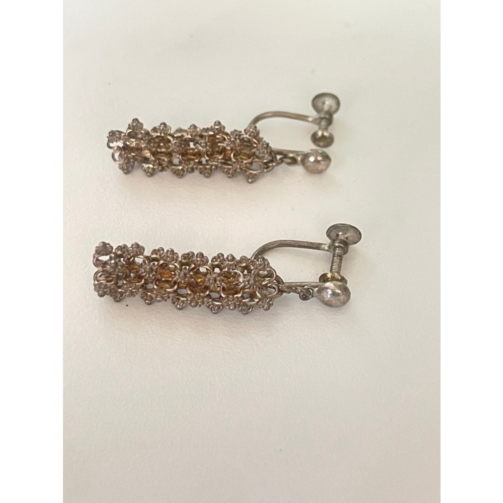 Women's vintage screw 925 sterling Earrings was